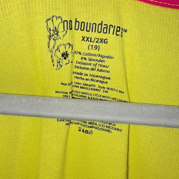 NWOT Women's Vintage Y2K Henley Top Size XXL Girls Lime Scoop Neck Long Sleeve - Picture 6 of 6